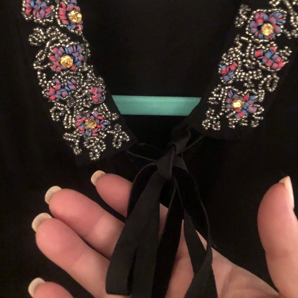 ZARA S black w/ velvet bow tie - Picture 3 of 9